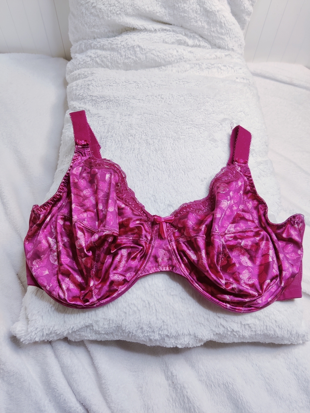 Elomi Cate 0430 CLT Size 42G  Full Cup Banded Underwire Bra EUC Claret